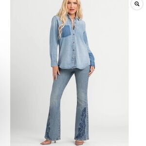 Jessica Simpson Women's Daisy Fitted Flare Jeans